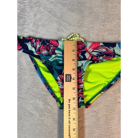 Dolfin Uglies Revibe Women M blue teal pink Tropical Floral Bikini‎ Swim Bottoms - Picture 4 of 7